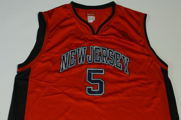 Jason Kidd Vintage Y2K New Jersey Nets #5 Reebok Red Basketball Jersey