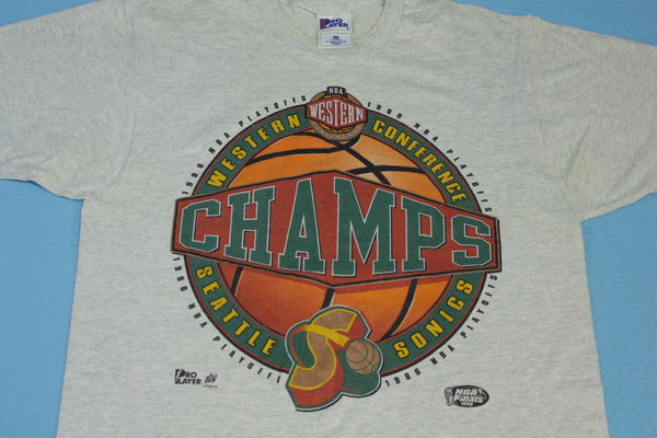 Seattle Sonics 1996 Western Conference Champs Vintage 90's NBA Finals T-Shirt