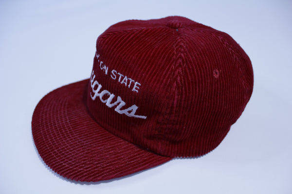 WSU Washington State Cougars Sports Specialties "The Cord" Vintage 90's Adjustable Snapback Hat