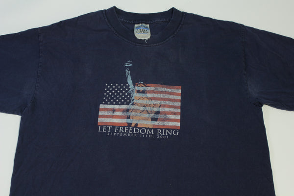 Let Freedom Ring September 11 2001 9-11 Vintage USA Memorial Shirt