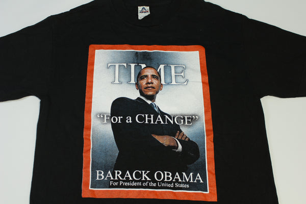President Barack Obama Time For A Change 2008 Campaign Political T-Shirt