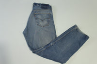 Levis 501-0115 Button Fly Vintage 90's Denim Grunge Punk Red Tab Blue Jeans 1100