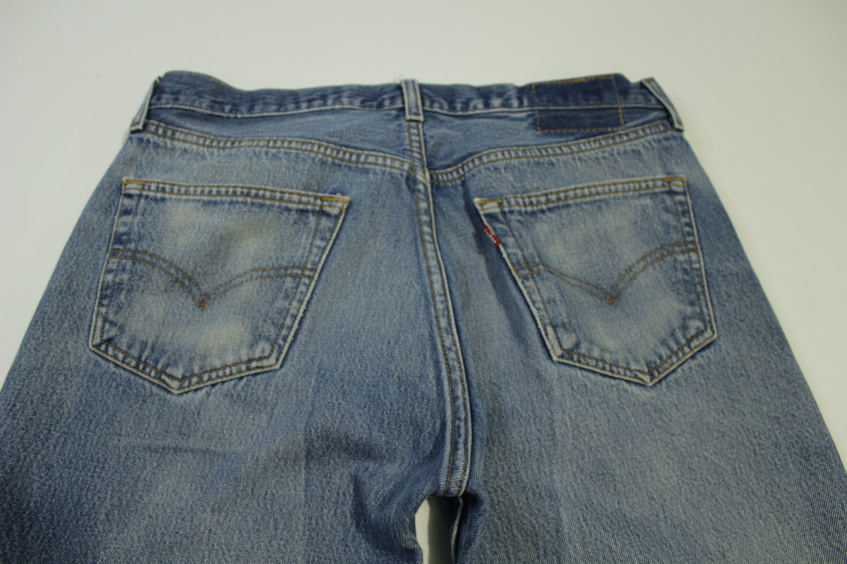 Levis 501-0115 Button Fly Vintage 90's Denim Grunge Punk Red Tab Blue Jeans 1100