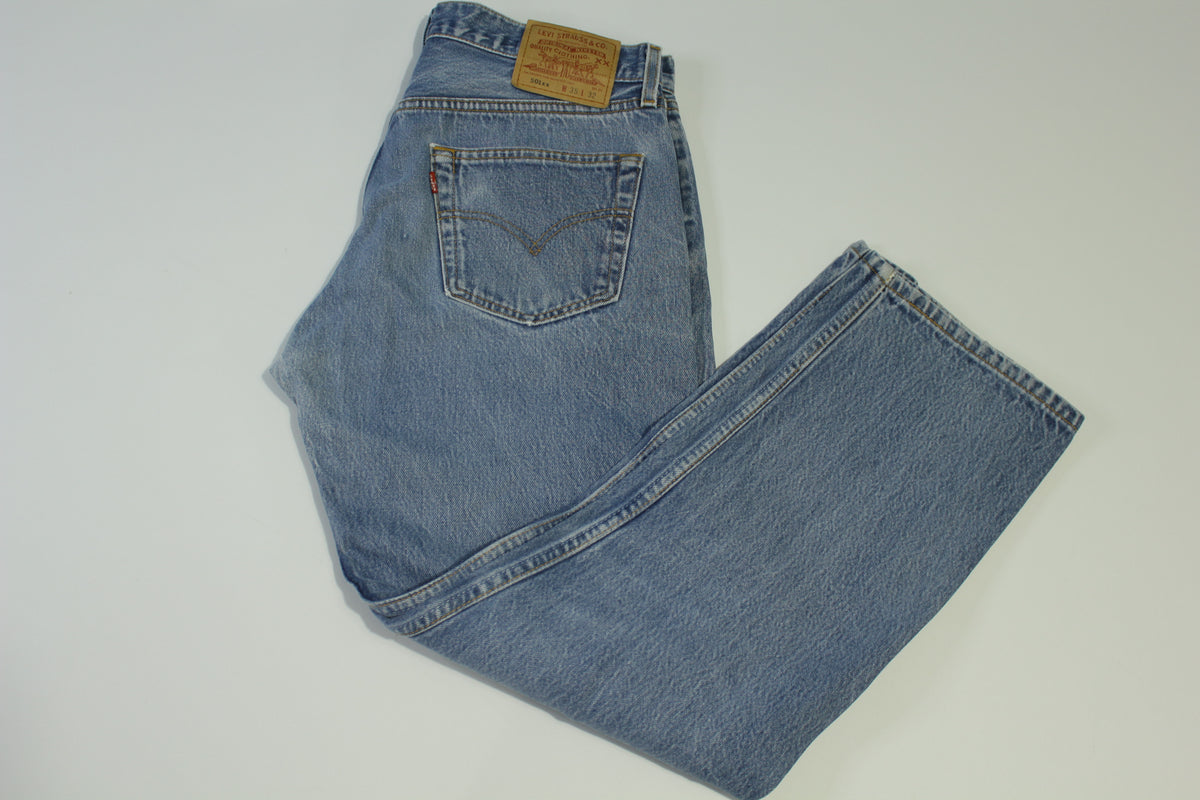 Levis 501xx Button Fly Vintage 90's Denim Grunge Punk Red Tab Blue Jeans 1097