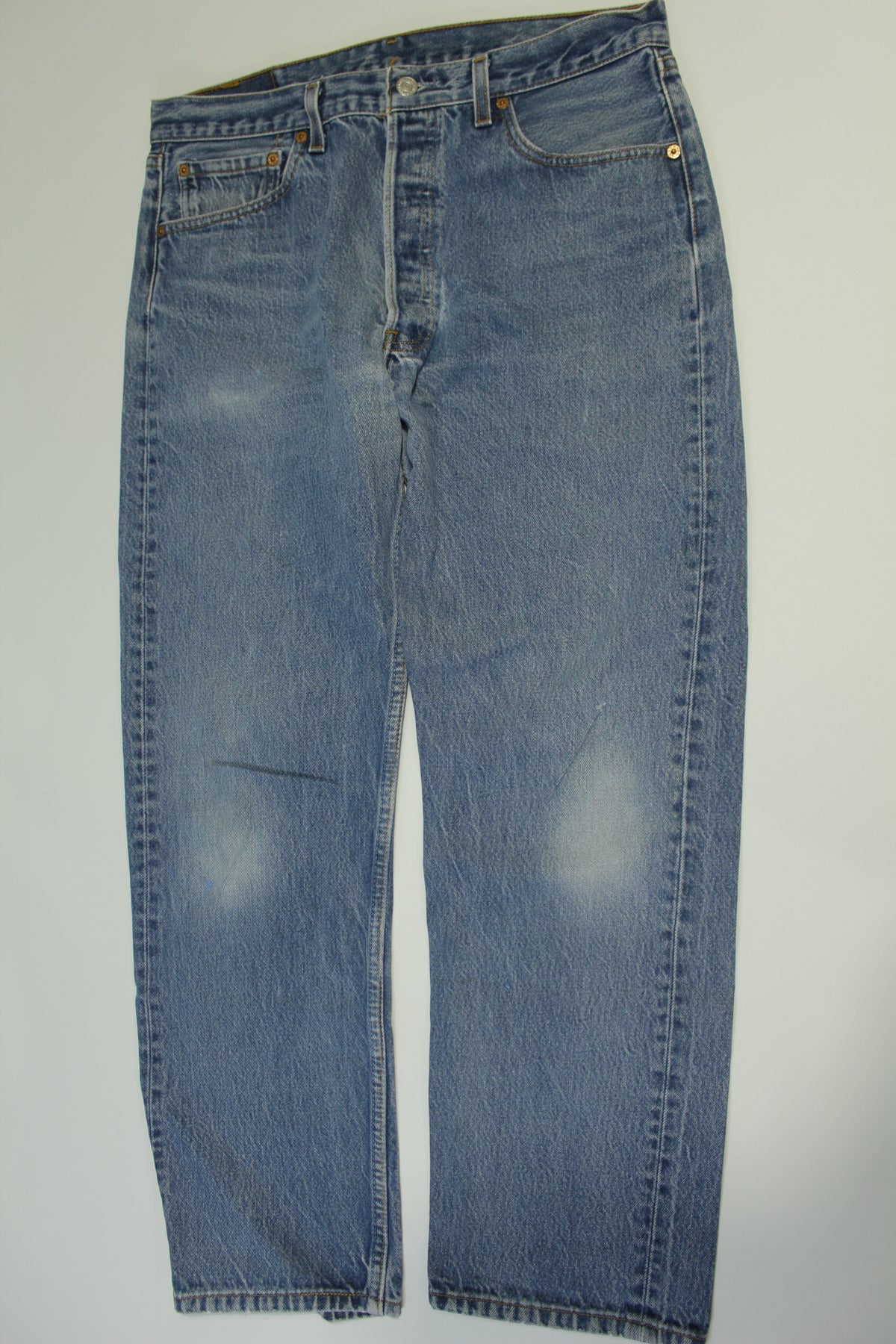 Levis 501xx Button Fly Vintage 90's Denim Grunge Punk Red Tab Blue Jeans 1097