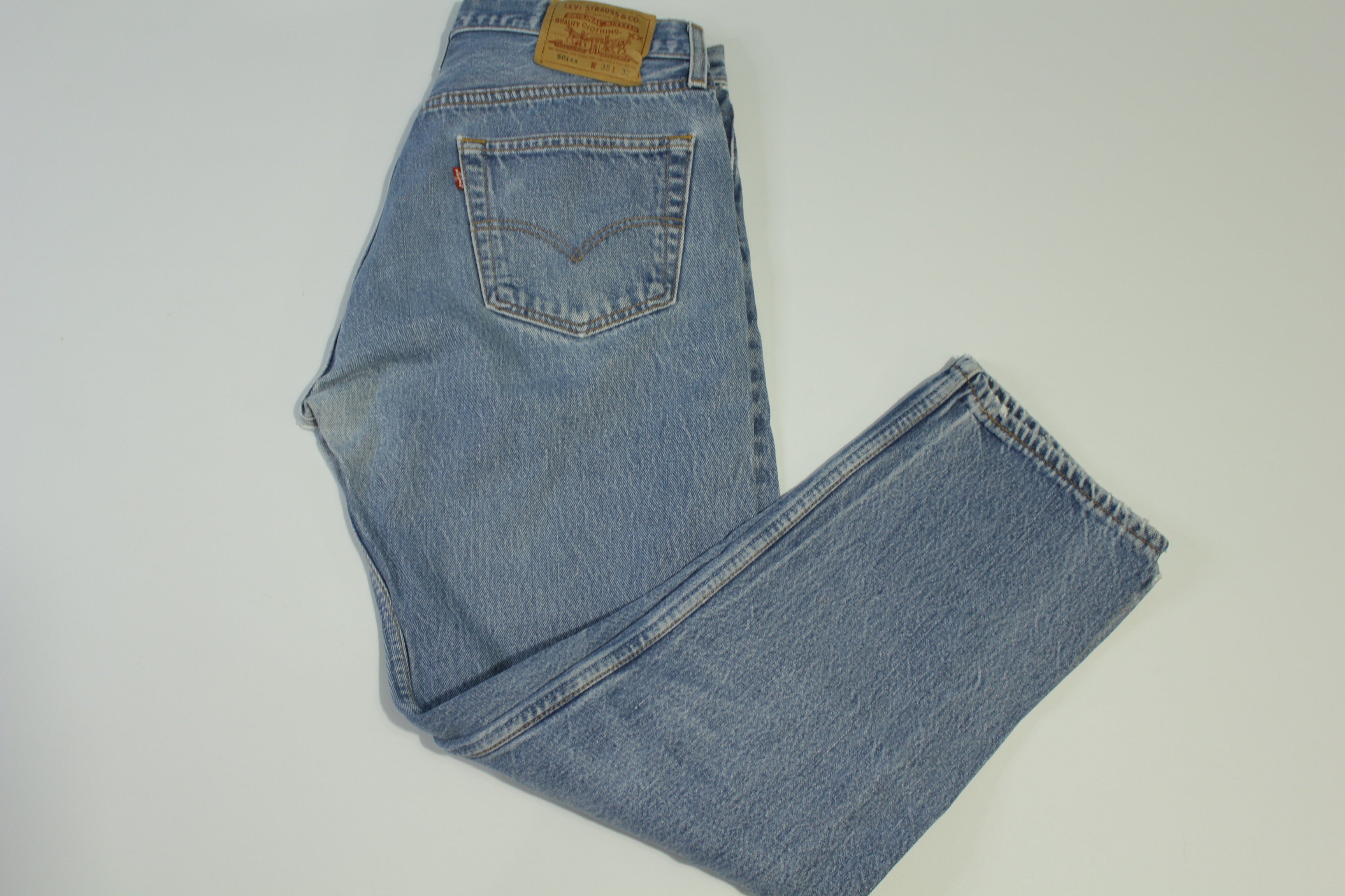 Levis 501xx Button Fly Vintage 90's Denim Grunge Punk Red Tab Blue