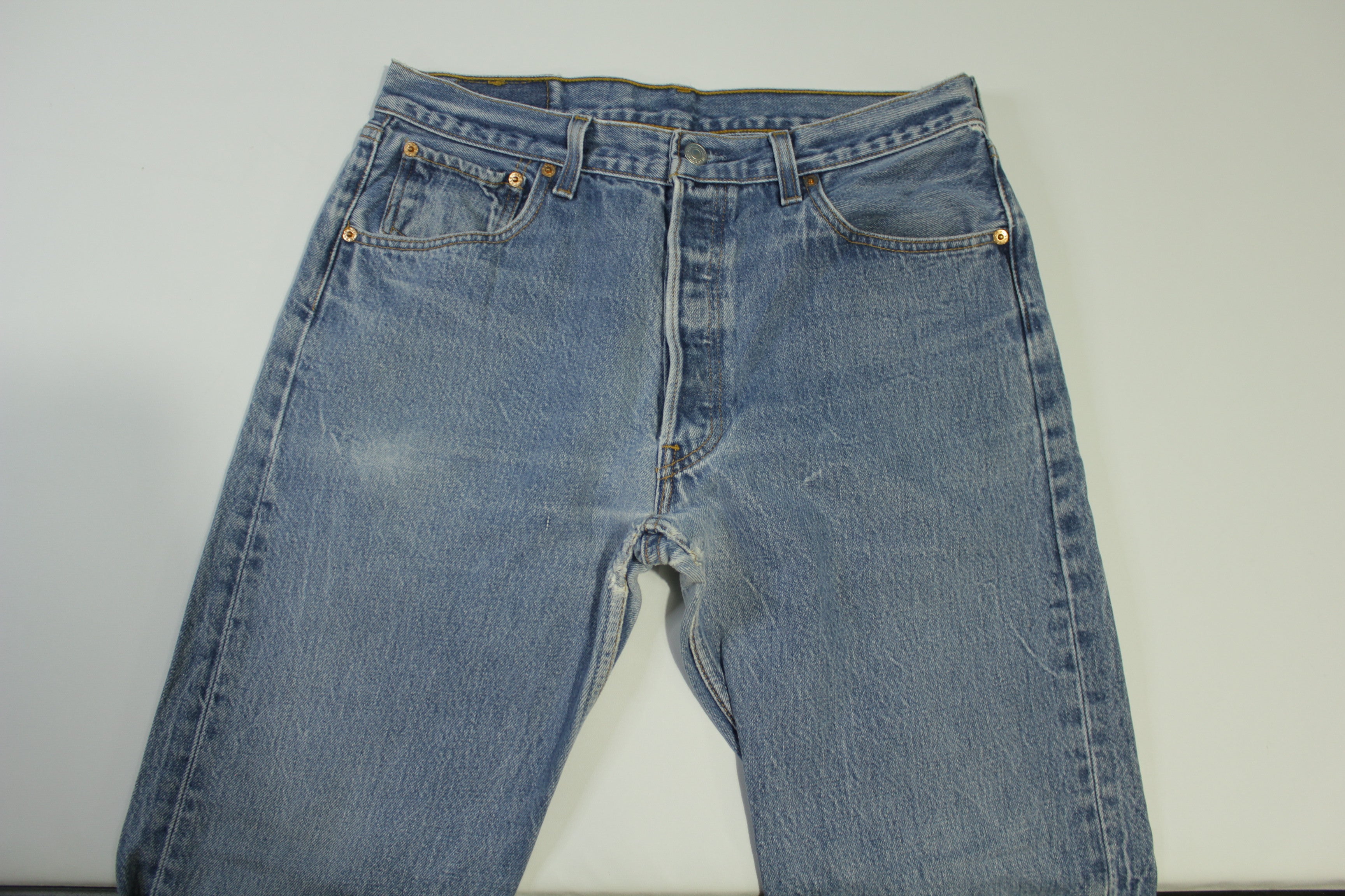 Levis 501xx Button Fly Vintage 90's Denim Grunge Punk Red Tab Blue