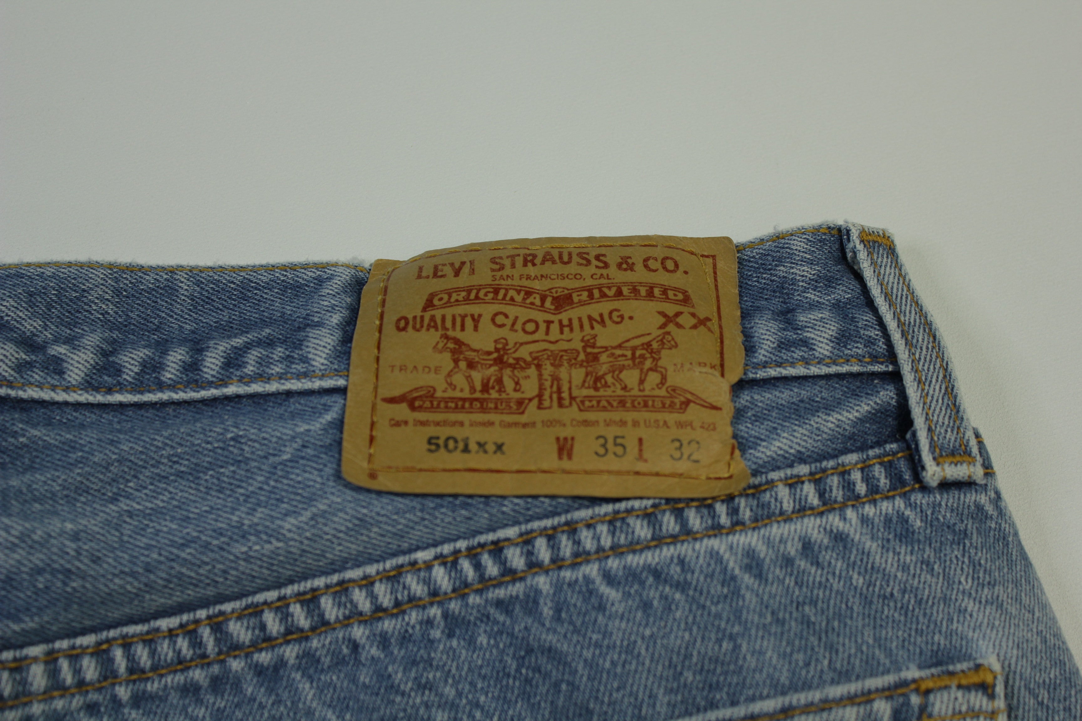 Levis 501xx Button Fly Vintage 90's Denim Grunge Punk Red Tab Blue