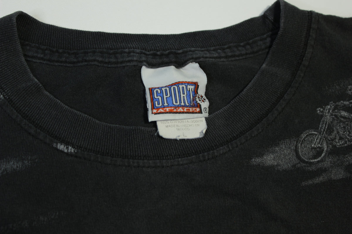 American By Birth Biker By Choice Dixie Cycle Co Kennewick Vintage 90s Motorcycle Biker T-Shirt