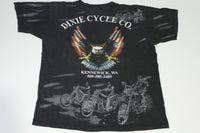 American By Birth Biker By Choice Dixie Cycle Co Kennewick Vintage 90s Motorcycle Biker T-Shirt