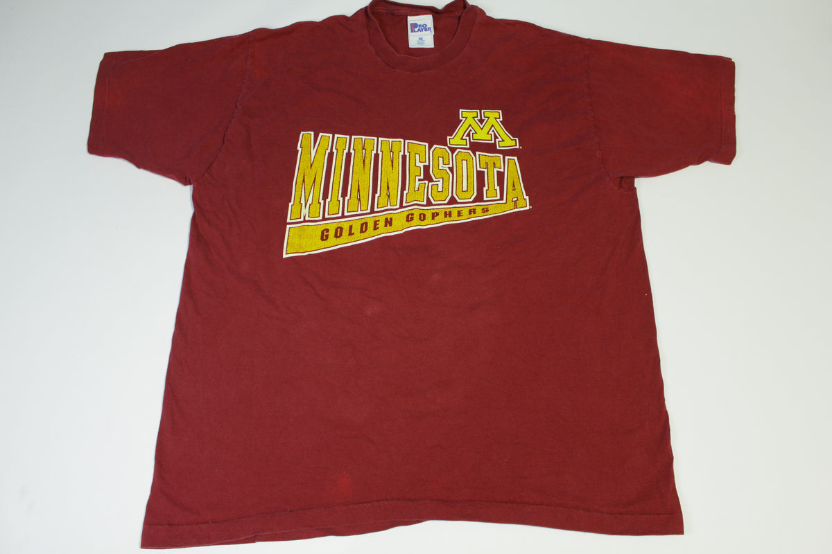 Minnesota Golden Gophers Vintage Pro Player Single Stitch 90's College Made in USA T-Shirt