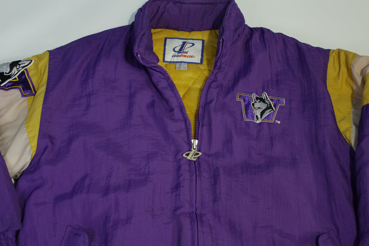 Washington Huskies Vintage 90's Logo Athletic Puffer State College Jacket