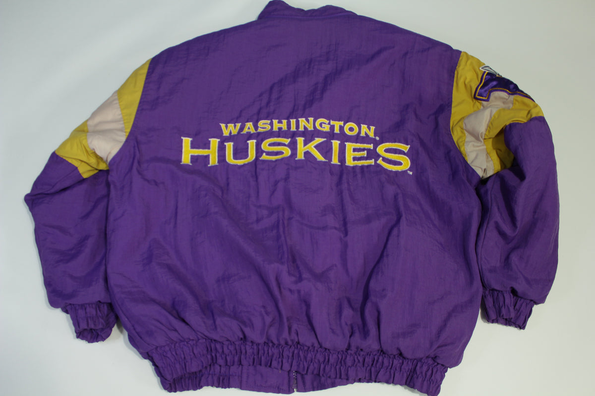 Washington Huskies Vintage 90's Logo Athletic Puffer State College Jacket