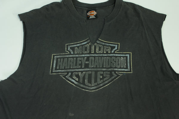 Harley Davidson Motorcycles Vintage 1996 House of Harley's Oceanside CA 90's Cut T-Shirt