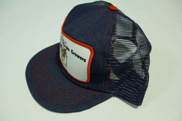 MCGG Morrow County Grain Growers Vintage 80's Adjustable Snapback Hat