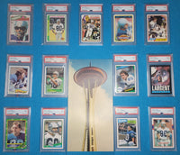 Steve Largent 1977 - 1989 Complete Basic Topps Player Set PSA Graded Mint 9 & 10 (RC)