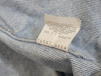 Levis 80's Vintage 70507-0214 Denim Blue Jean Trucker Jacket w/ Black Bar Tack USA MADE