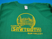 Camp Sawtooth Sun Valley Idaho Tourist  Vintage 80's USA Made Grandma's Crewneck Sweatshirt