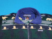 BANFF Polartec Vintage 90's Fleece Kayak Bear Whale Duck Print Fleece Jacket