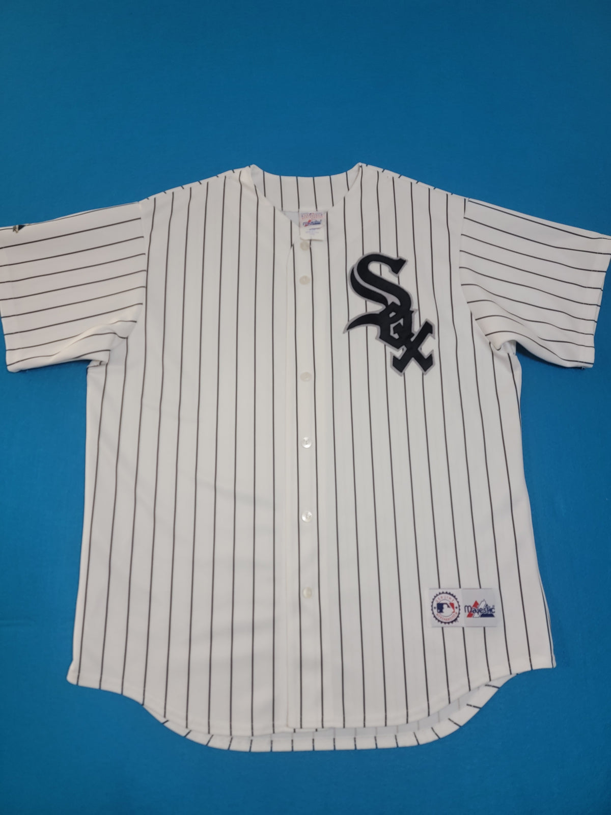 Chicago Whitesox Pinstripe Majestic Made in USA MLB Genuine Merchandise Jersey