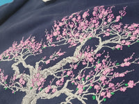 Morning Sun Vintage 80's Japanese Bonsai Sakura Whitton USA Made Grandma's Crewneck Sweatshirt