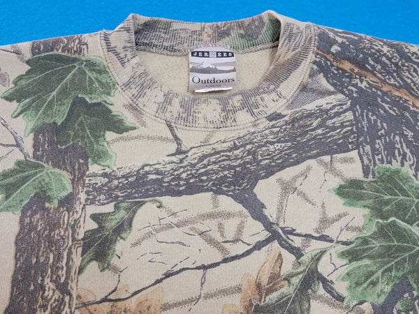 Realtree Jerzees Outdoor Wear Vintage USA Made Camo Pullover Sweatshirt