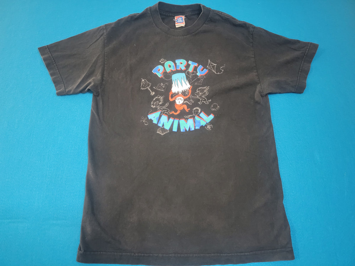 Cat In The Hat Dr Seuss Party Animal Thing 1 Vintage Y2K 2003 Movie Promo T-Shirt