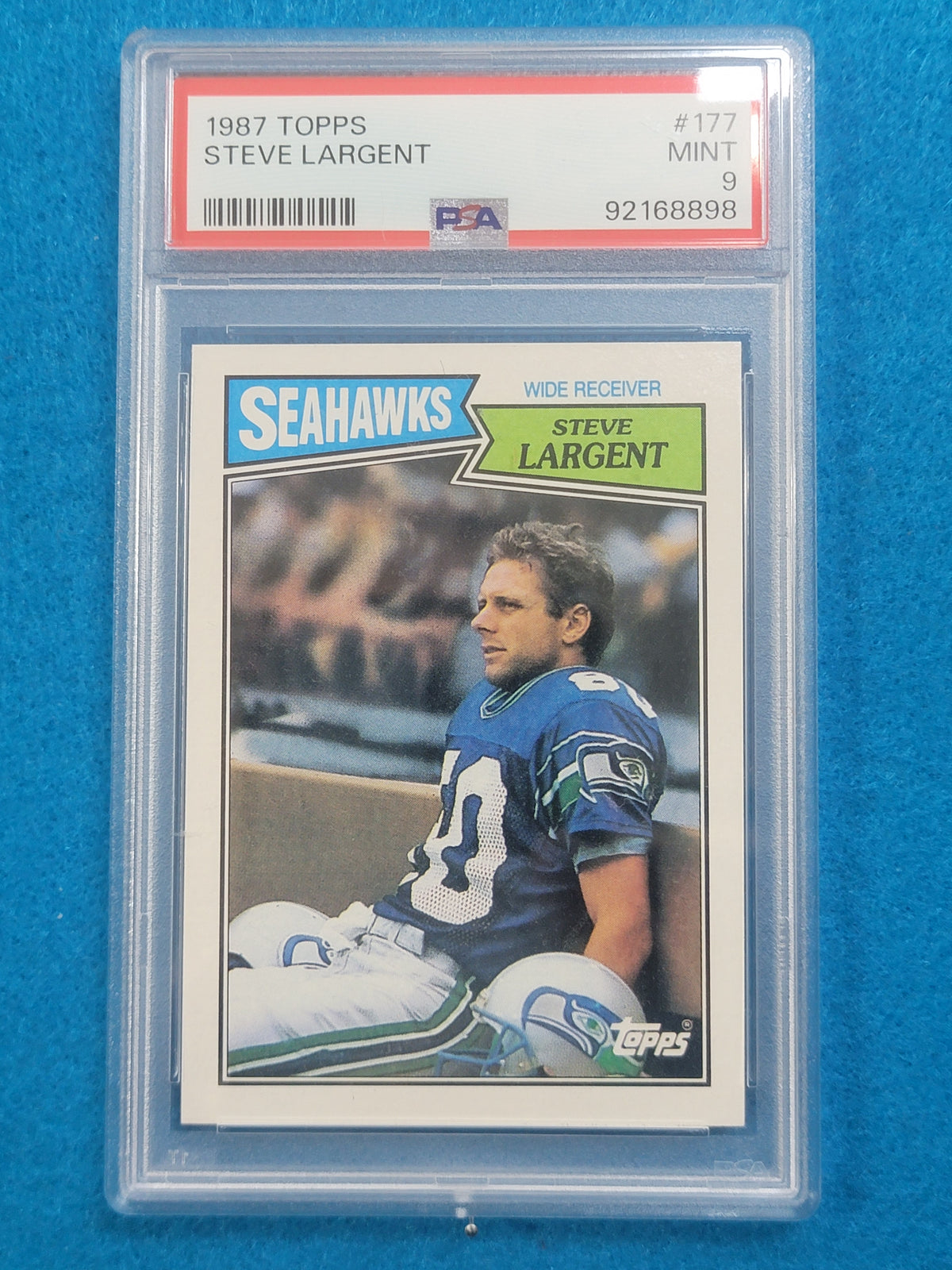 Steve Largent 1977 - 1989 Complete Basic Topps Player Set PSA Graded Mint 9 & 10 (RC)