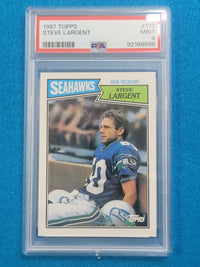 Steve Largent 1977 - 1989 Complete Basic Topps Player Set PSA Graded Mint 9 & 10 (RC)