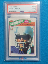 Steve Largent 1977 - 1989 Complete Basic Topps Player Set PSA Graded Mint 9 & 10 (RC)