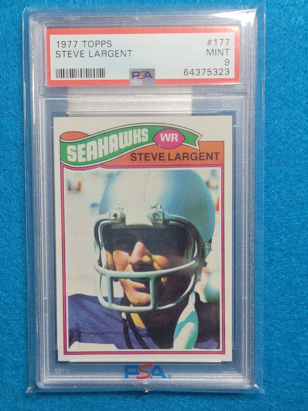 Steve Largent 1977 - 1989 Complete Basic Topps Player Set PSA Graded Mint 9 & 10 (RC)