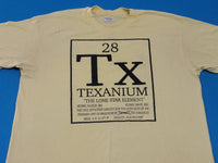 Tx Texanium Lone Star Element Vintage 80's Periodic Table Distressed USA T-Shirt