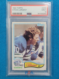 Steve Largent 1977 - 1989 Complete Basic Topps Player Set PSA Graded Mint 9 & 10 (RC)