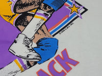 Los Angeles Lakers Vintage Magic Johnson 1987 1988 Back to Back World Champions 80's Single Stitch USA T-Shirt Puff Print