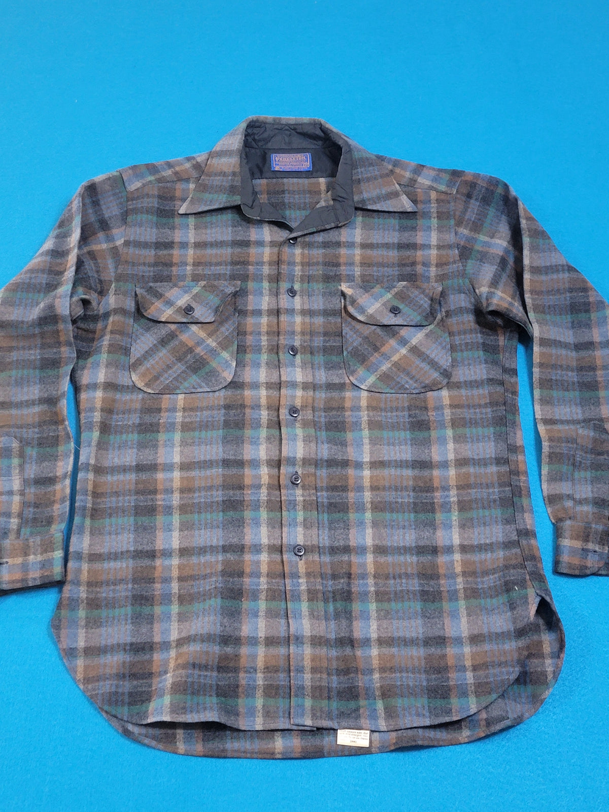 Pendleton Woolen Mills Vintage Plaid Made in USA 70's Board Button Up Shirt