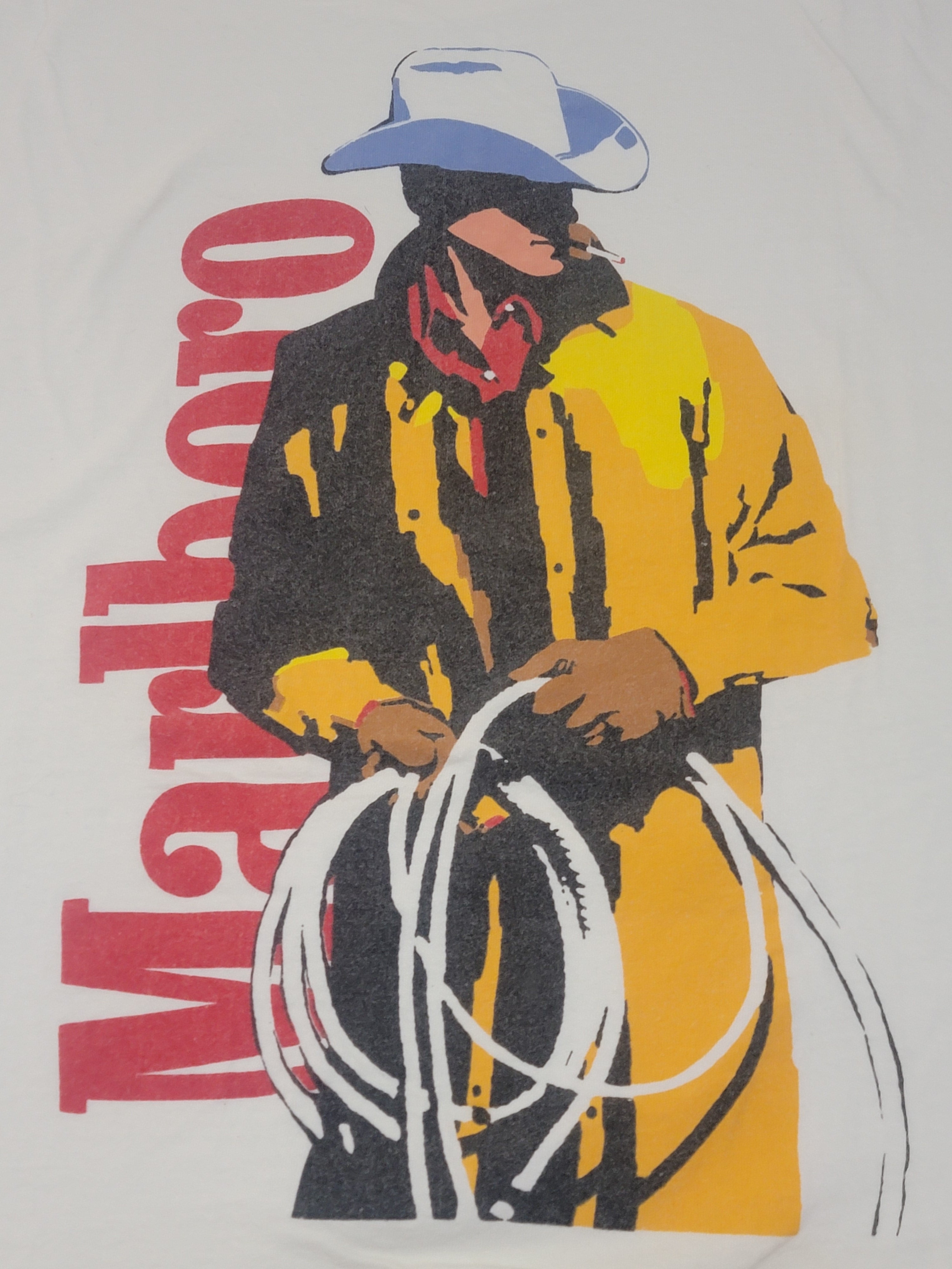 Marlboro Small Box Vintage 90's Cowboy Big Back Print Marlboro Man