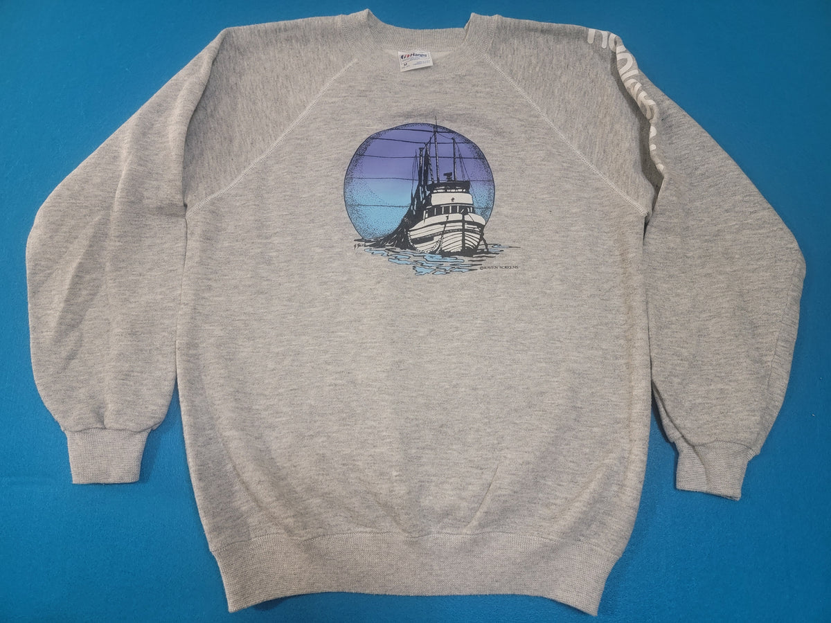 Kodiak Alaska Tourist  Vintage 80's USA Made Grandma's Crewneck Sweatshirt