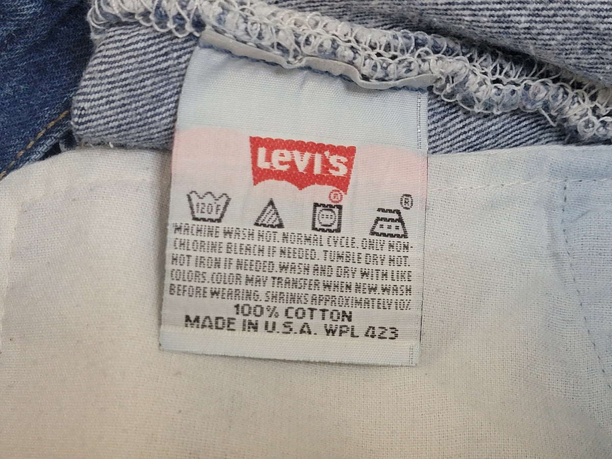 Levis 501 Button Fly Vintage 90's USA MADE May 1996 Denim Grunge Punk Red Tab Blue Jeans
