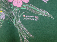 Morning Sun Vintage 80's Spring Floral Forrer USA Made Grandma's Crewneck Sweatshirt