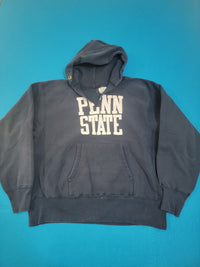 Champion 80's Vintage Penn State Cut Reverse Weave Warmup Hoodie Sweatshirt USA Made