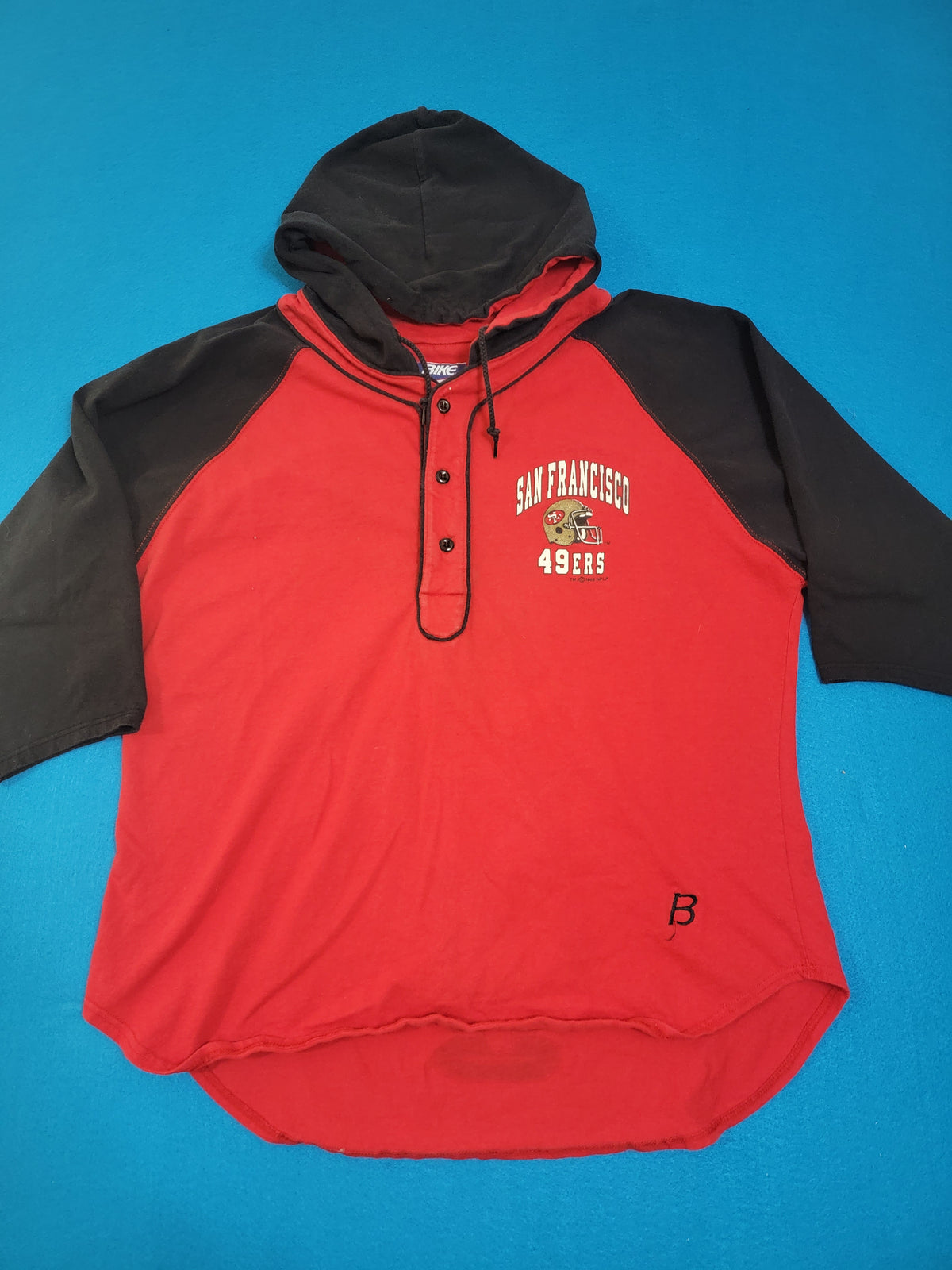 San Francisco 49ers National Football League 1993 Bike Raglan 3/4 Sleeve Made in USA T-Shirt