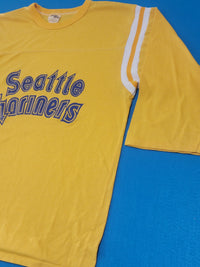 Seattle Mariners Original Logo 1977 - 1980 Vintage 70's Chalk Line USA 3/4 Sleeve T-Shirt Hella RARE!!