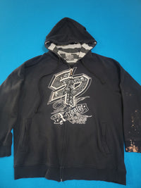 Southpole Exclusive Edition Vintage Y2K Stitched Skull Hoodie Sweatshirt