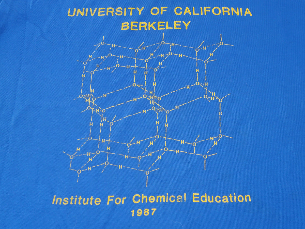 University of California Berkeley Vintage 80's Science Nerd Chemical Education 1987 USA T-Shirt