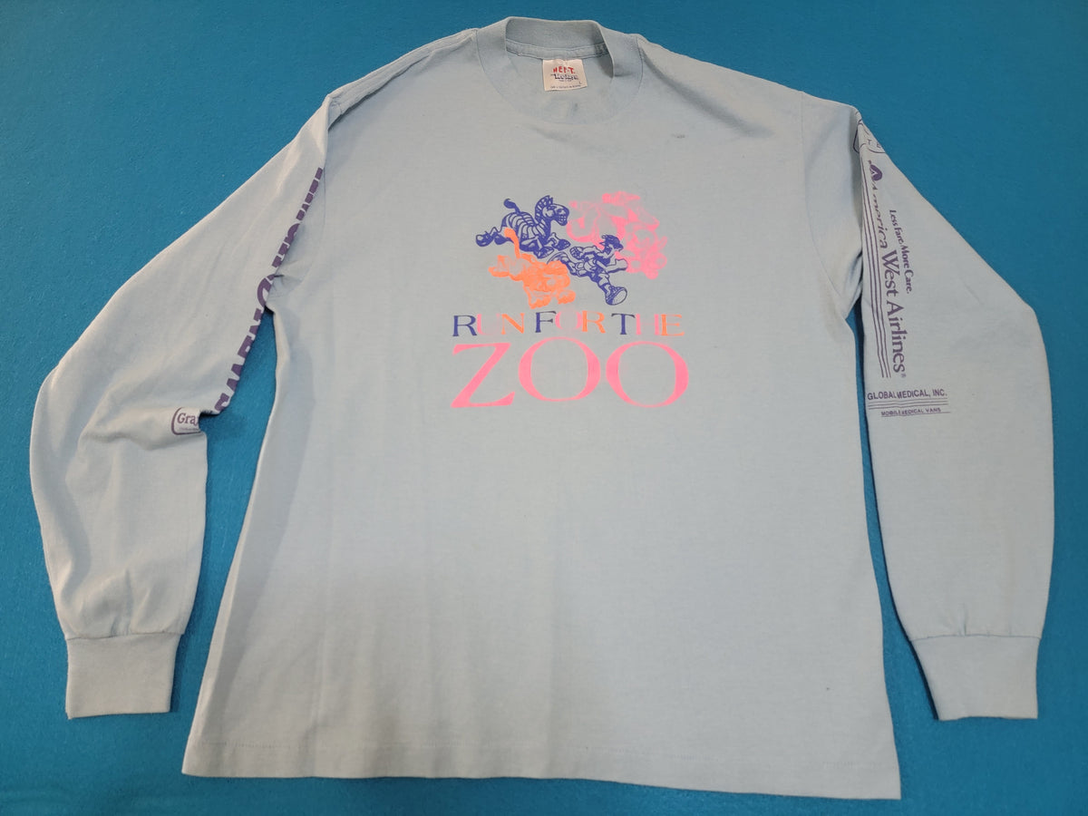 Run For The Zoo Vintage 80s Jogging West Marathon Long Sleeve T-Shirt