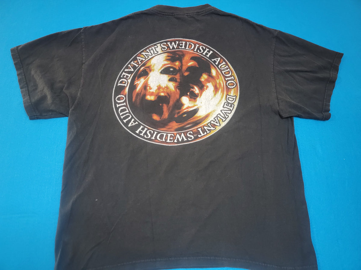 Meshuggah Deviant Swedish Audio 2002 Y2K Vintage Progressive Metal Hard Rock Band T-Shirt
