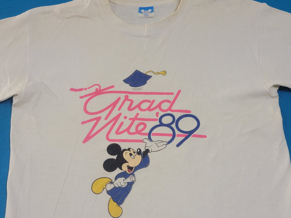 Mickey Mouse Vintage 80's Grad Nite 1989 Disneyland USA Made T-Shirt
