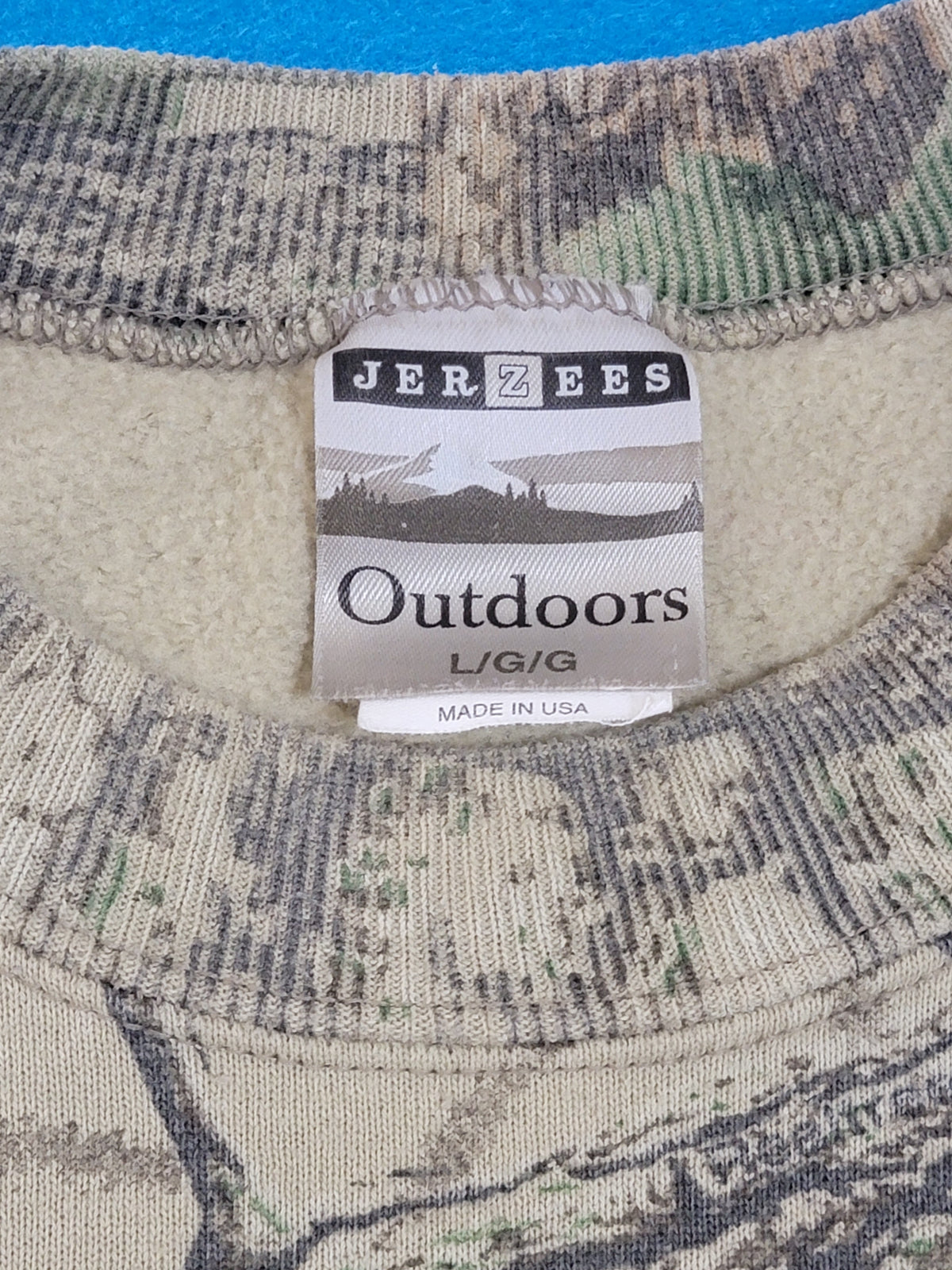 Realtree Jerzees Outdoor Wear Vintage USA Made Camo Pullover Sweatshirt