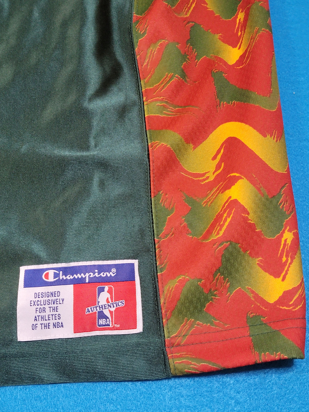 Seattle Sonics Champion Quarter Zip Vintage 90's NBA Warm Up Shooting Polo Shirt