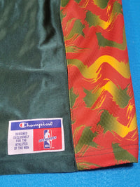 Seattle Sonics Champion Quarter Zip Vintage 90's NBA Warm Up Shooting Polo Shirt